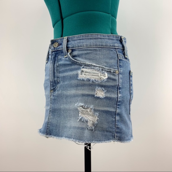 Ag Adriano Goldschmied Kate Mini Skirt in 16 Years Thrasher Blue Denim, 26 - Picture 4 of 16